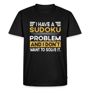 Sudoku is my hobby - Men's Premium Organic T-Shirt - black - Front - Nico (187cm)