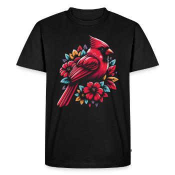 Cardinal Red Cardinal Bird Red Cardinal - Men's Premium Organic T-Shirt - black - Front - Nico (187cm)