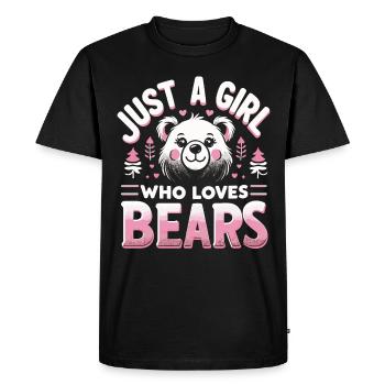 Bear, Grizzly Bear, Brown Bear, Bears - Men's Premium Organic T-Shirt - black - Front - Nico (187cm)