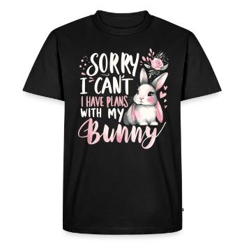 Lapin, Lapin, Animal, Animal De Compagnie, Lapins - T-shirt Premium bio Homme - noir - Devant - Nico (187cm)