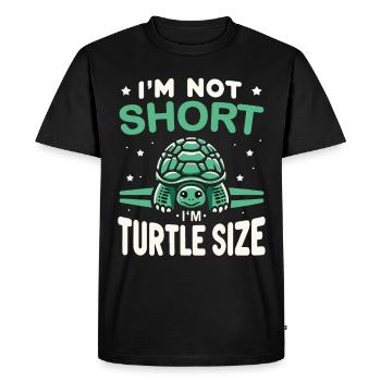Turtle Sea Turtle Turtle Animal - Men's Premium Organic T-Shirt - black - Front - Nico (187cm)