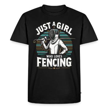 Fencing Fencer - Men's Premium Organic T-Shirt - black - Front - Nico (187cm)