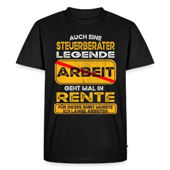 Steuerberater lustiges Rente Pension - Männer Premium Bio T-Shirt - Schwarz - Vorne - Nico (187cm)