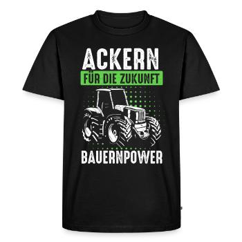 Tractor Farmer Farmer Tractor Tractor Driver - Men's Premium Organic T-Shirt - black - Front - Nico (187cm)