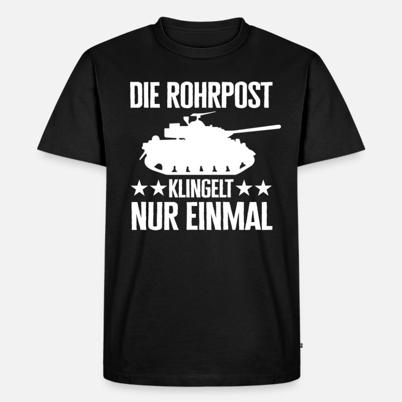 Panzer Kampfpanzer Panzerkampfwagen Panzerfahrer - Männer Premium Bio T-Shirt - Schwarz