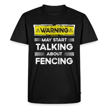 Parler d’escrime drôle - T-shirt Premium bio Homme - noir - Devant - Nico (187cm)