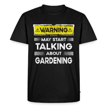 Parler de jardinage drôle - T-shirt Premium bio Homme - noir - Devant - Nico (187cm)