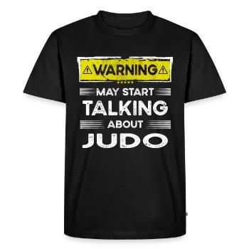 Parler de Judo drôle - T-shirt Premium bio Homme - noir - Devant - Nico (187cm)
