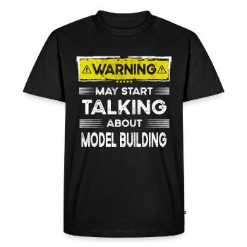 Parler de modélisme amusant - T-shirt Premium bio Homme - noir - Devant - Nico (187cm)