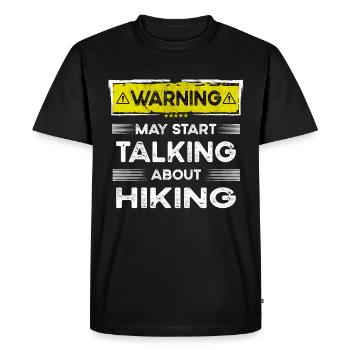 Parler de Randonnée drôle - T-shirt Premium bio Homme - noir - Devant - Nico (187cm)