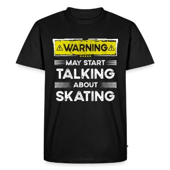 Parler de patinage drôle - T-shirt Premium bio Homme - noir - Devant - Nico (187cm)