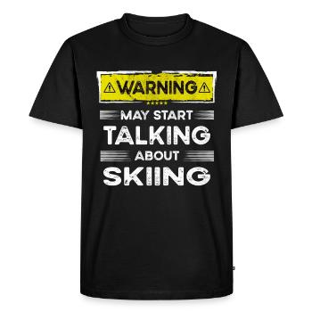 Parler de Ski drôle - T-shirt Premium bio Homme - noir - Devant - Nico (187cm)