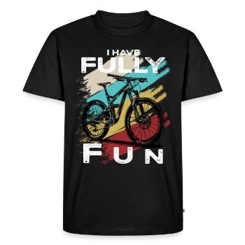 VTT Je m’amuse pleinement VTT - T-shirt Premium bio Homme - noir - Devant - Nico (187cm)
