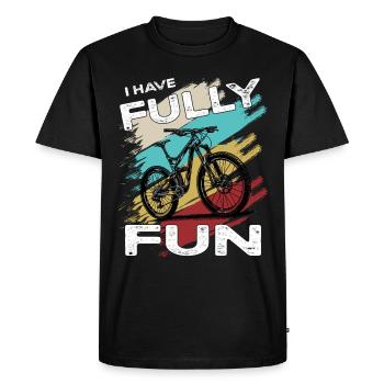 VTT Je m’amuse pleinement VTT - T-shirt Premium bio Homme - noir - Devant - Nico (187cm)