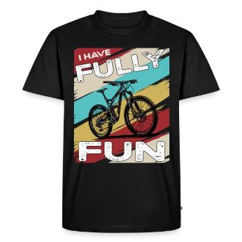 VTT Je m’amuse pleinement VTT - T-shirt Premium bio Homme - noir - Devant - Nico (187cm)