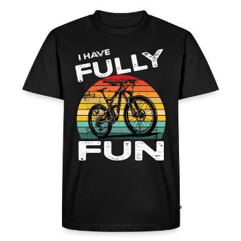 VTT Je m’amuse pleinement VTT - T-shirt Premium bio Homme - noir - Devant - Nico (187cm)