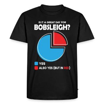 Est-ce un grand jour pour le bobsleigh ? - T-shirt Premium bio Homme - noir - Devant - Nico (187cm)
