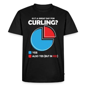 Est-ce un grand jour pour le curling ? - T-shirt Premium bio Homme - noir - Devant - Nico (187cm)