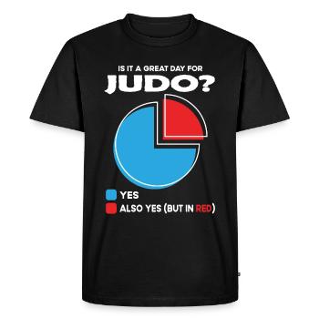 Est-ce un grand jour pour le judo ? - T-shirt Premium bio Homme - noir - Devant - Nico (187cm)