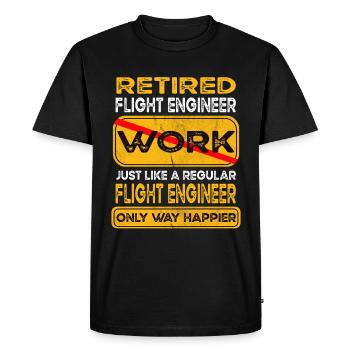 L’ingénieur de vol à la retraite n’est que plus heureux Retraité - T-shirt Premium bio Homme - noir - Devant - Nico (187cm)