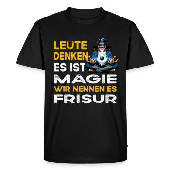 People Thinking Magic Hairstyle Hairdresser - Men's Premium Organic T-Shirt - black - Front - Nico (187cm)