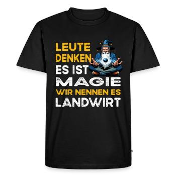 People Thinking Magic Farmer Farmer - Men's Premium Organic T-Shirt - black - Front - Nico (187cm)