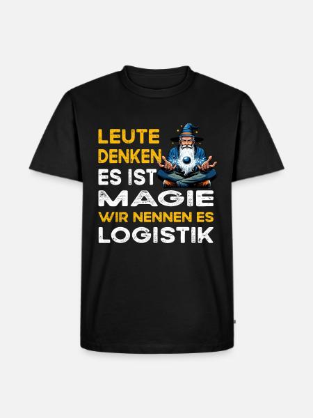 People Think Magic Logistics Logisticians - Men's Premium Organic T-Shirt - black