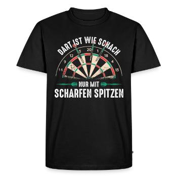 Fléchettes Fléchettes Joueur de fléchettes Fléchettes Sport - T-shirt Premium bio Homme - noir - Devant - Nico (187cm)