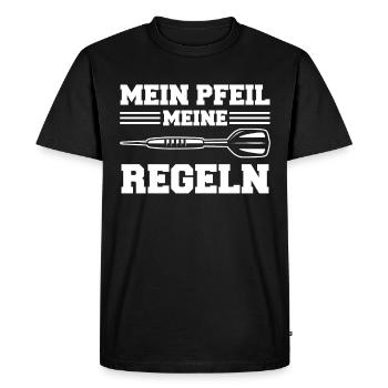 Fléchettes Fléchettes Joueur de fléchettes Fléchettes Sport - T-shirt Premium bio Homme - noir - Devant - Nico (187cm)