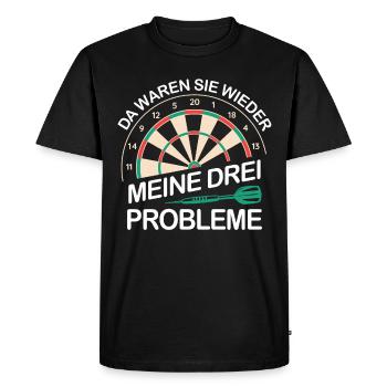 Fléchettes Fléchettes Joueur de fléchettes Fléchettes Sport - T-shirt Premium bio Homme - noir - Devant - Nico (187cm)