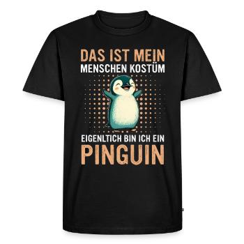 Pingouin, petits pingouins, manchot empereur - T-shirt Premium bio Homme - noir - Devant - Nico (187cm)