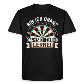 Fléchettes Fléchettes Joueur de fléchettes Fléchettes Sport - T-shirt Premium bio Homme - noir - Devant - Nico (187cm)