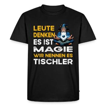 People Thinking Magic Carpenter Carpenter - Men's Premium Organic T-Shirt - black - Front - Nico (187cm)