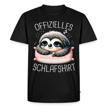 Paresseux, Paresseux, Animaux, Dormir, Paresseux - T-shirt Premium bio Homme - noir - Devant - Nico (187cm)