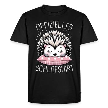 Hérisson, Hérisson à ventre blanc, Animal, Stinger, Hérisson - T-shirt Premium bio Homme - noir - Devant - Nico (187cm)