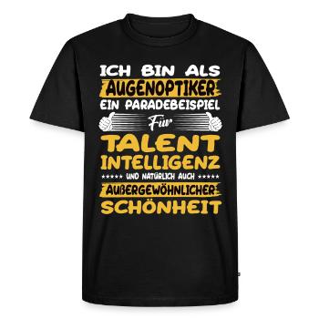 Optometrists a prime example of talent - Men's Premium Organic T-Shirt - black - Front - Nico (187cm)