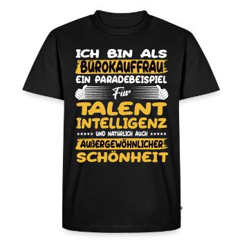 Le poste de commis de bureau, un excellent exemple de talent - T-shirt Premium bio Homme - noir - Devant - Nico (187cm)