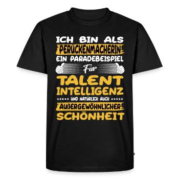 wig maker a prime example of talent - Men's Premium Organic T-Shirt - black - Front - Nico (187cm)