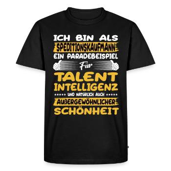 freight forwarder a prime example of talent - Men's Premium Organic T-Shirt - black - Front - Nico (187cm)