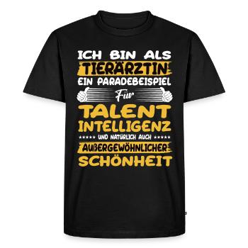Le vétérinaire, un excellent exemple de talent - T-shirt Premium bio Homme - noir - Devant - Nico (187cm)