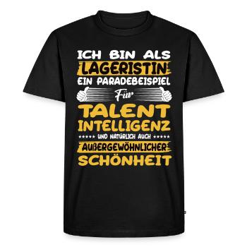warehouse clerk a prime example of talent - Men's Premium Organic T-Shirt - black - Front - Nico (187cm)