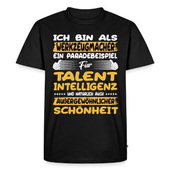 toolmaker a prime example of talent - Men's Premium Organic T-Shirt - black - Front - Nico (187cm)