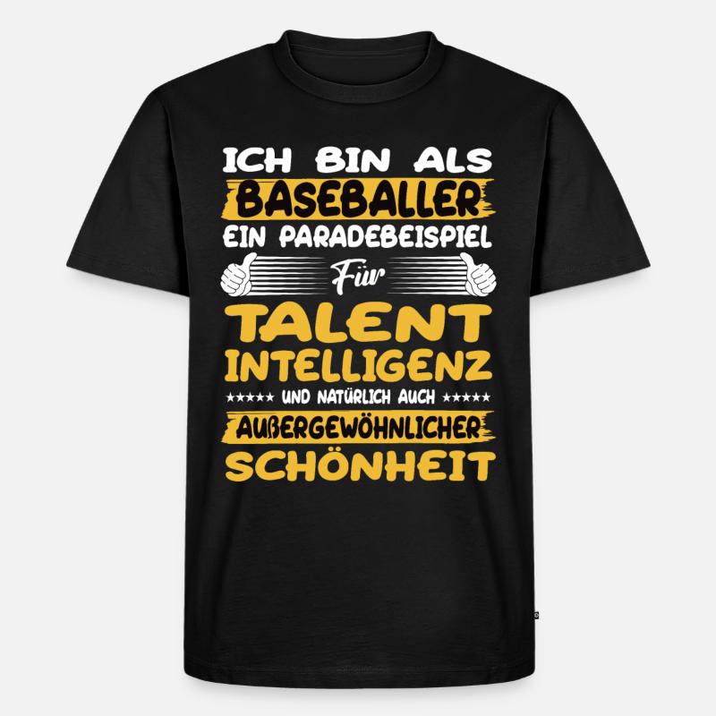 Baseballer ein Paradebeispiel Baseball - Männer Premium Bio T-Shirt - Schwarz