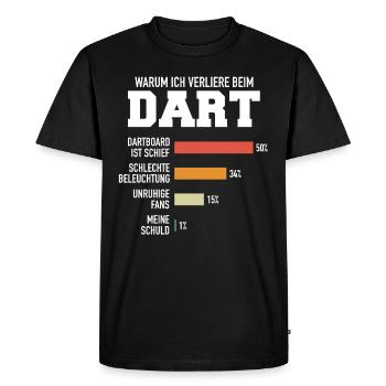 Fléchettes Fléchettes Joueur de fléchettes Fléchettes Sport - T-shirt Premium bio Homme - noir - Devant - Nico (187cm)