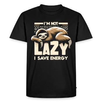 Paresseux paresseux Sommeil paresseux - T-shirt Premium bio Homme - noir - Devant - Nico (187cm)