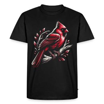 Cardinal Red Cardinal Bird Red Cardinal - Men's Premium Organic T-Shirt - black - Front - Nico (187cm)