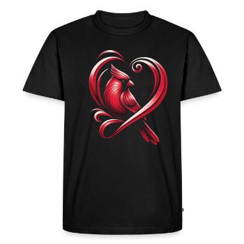Cardinal Red Cardinal Bird Red Cardinal - Men's Premium Organic T-Shirt - black - Front - Nico (187cm)