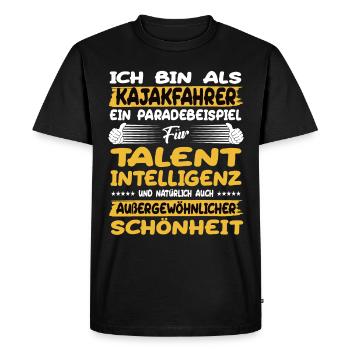 Kayaker a prime example kayak - Men's Premium Organic T-Shirt - black - Front - Nico (187cm)