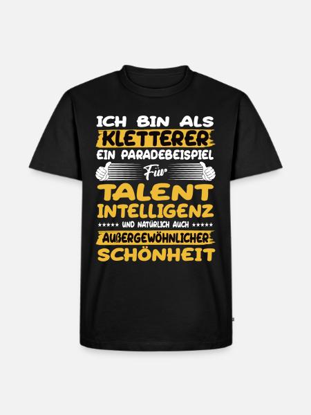Kletterer ein Paradebeispiel Klettern - Männer Premium Bio T-Shirt - Schwarz