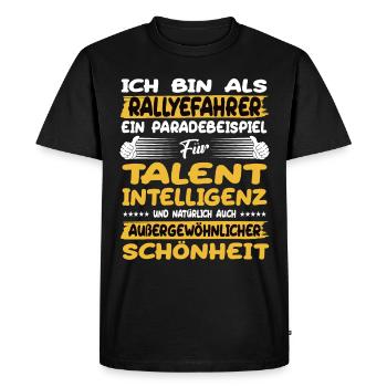 Rally driver a prime example of rally - Men's Premium Organic T-Shirt - black - Front - Nico (187cm)